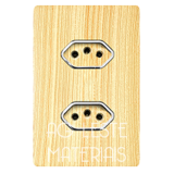 Conjunto Tomada Dupla 20A - Novara Especiais Maple